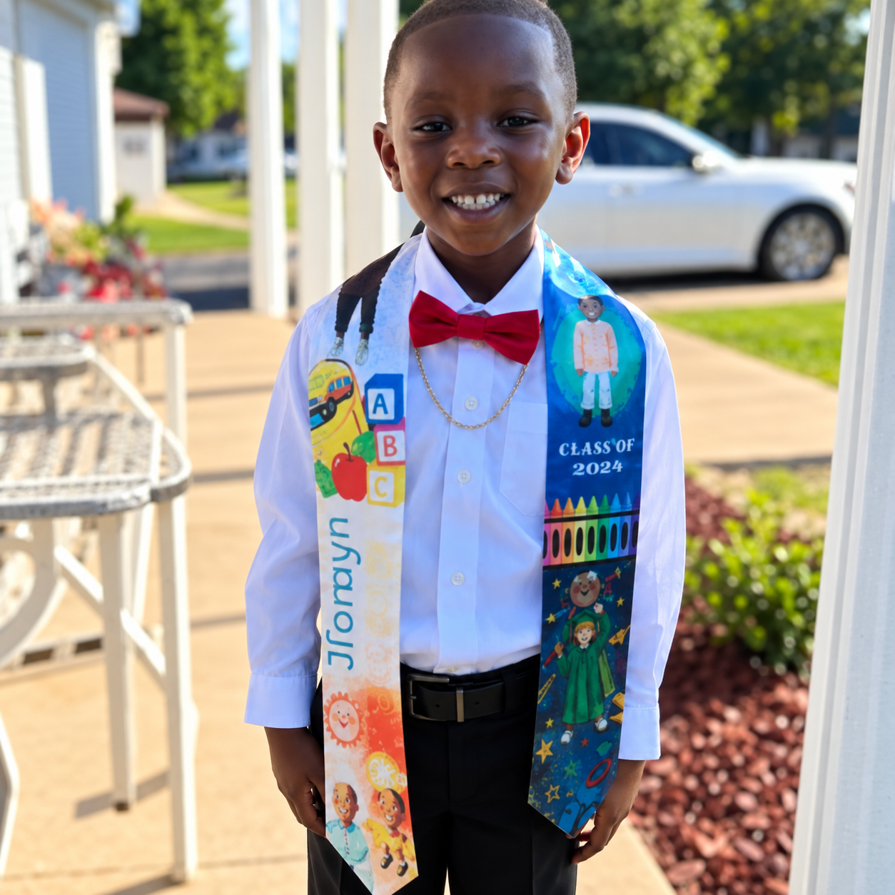 Custom toddler graduation stole